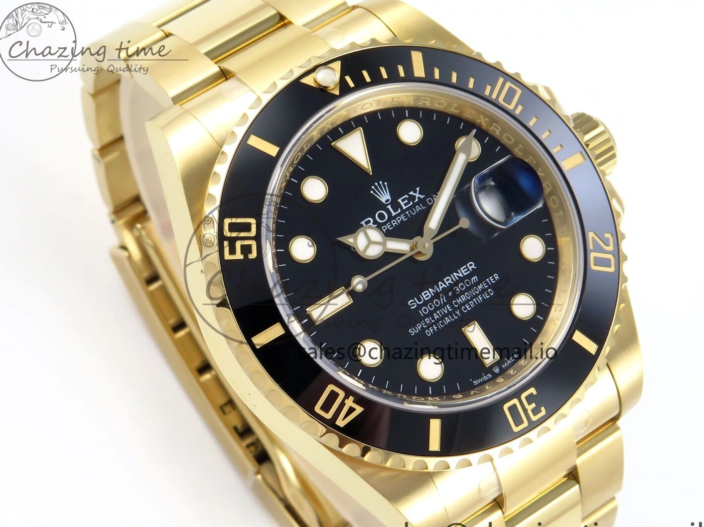 MiroTime 0317 Submariner 41mm 126618 LN THBF 904L Black Ceramic 1:1 Best Edition on YG Bracelet SH UrbanChic 334
